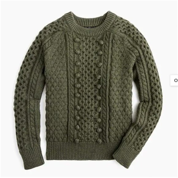 Jcrew Popcorn Cable Knit Sweater 